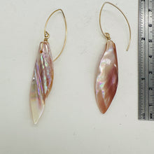 Load image into Gallery viewer, Designer Pink Mussel Shell 14K Gold Filled Earrings | 2 1/2&quot; Long |
