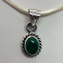 Load image into Gallery viewer, Green Agate Sterling Silver Drop Pendant | 3/4&quot; Long | Green | 1 Pendant |
