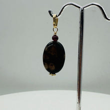 Load image into Gallery viewer, Natural Poppy Ocean Jasper 14K Gold Filled Pendant | Pink, Black | 1 1/4&quot;}

