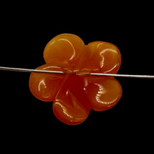 Load image into Gallery viewer, Plumeria! Carved Carnelian Hawaiian Flower Bead | Orange | 25x6mm | 1 Bead |
