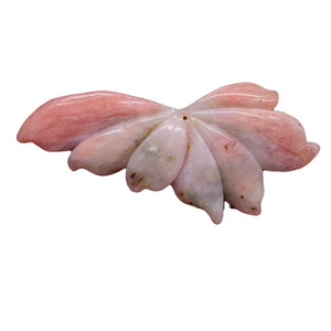 Peruvian Opal 122ct Carved Flower Pendant Bead| 40x97x7mm |Pink| 1 Pendant Bead|