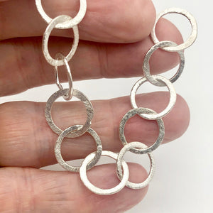 Perfect Brushed Silver Circle Chain Findings 6 inches 9408