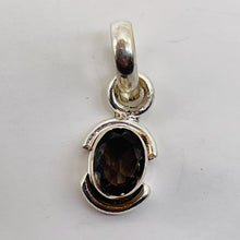 Load image into Gallery viewer, Smoky Quartz Sterling Silver Oval Pendant | 3/4&quot; Long | Smoky | 1 Pendant |
