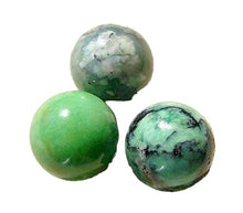 Load image into Gallery viewer, 3 Beads of 11-10mm Minty Green American Turquoise Rounds 7416
