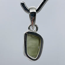 Load image into Gallery viewer, Moldavite 8.88ct Sterling Silver Free-form Pendant| 7/8&quot; Long| Green| 1 Pendant|
