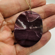 Load image into Gallery viewer, Mookaite Large Oval Pendant Bead | Maroon, Pink | 50x40x6mm |
