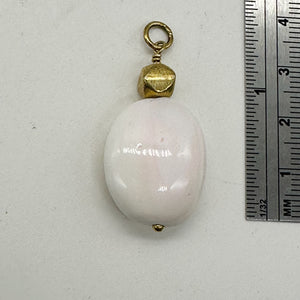 Conch Shell Drop 14K Gold Filled Pendant | Gentle Pink | 1 1/2" Long |
