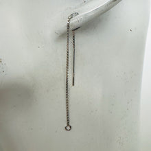 Load image into Gallery viewer, Ear Threader Sterling Silver Dangle Earrings | 2" Long | Silver | 1 Pair |
