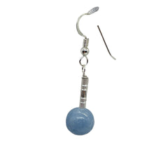 Load image into Gallery viewer, Angelite Sterling Silver Dangle Earrings | Blue | 1 1/2&quot; Long | 1 Pair |
