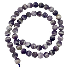 Load image into Gallery viewer, Amethyst Banded Round Bead Strand | 8mm | Purple/White | 52 Bead(s)
