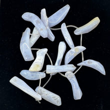 Load image into Gallery viewer, Blue Chalcedony Natural Beads 95g Strand | 47x7 to 45x7mm | 16 Beads |
