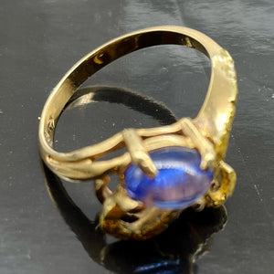 Tanzanite Oval Gemstone 14K Gold Ring | 1.25ct | Size 6 | Blue | 1 Ring |