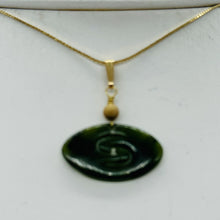 Load image into Gallery viewer, Jade New Zealand Maori Koru 14K Gold Filled Pendant | Green | 1&quot; Long |
