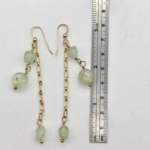 Load image into Gallery viewer, Dazzling Minty Green Natural Prehnite and 14Kgf Earrings

