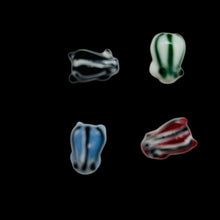 Load image into Gallery viewer, Frog Lampwork Glass Jumping Frogs Beads | 17x12x9mm | Multi-Color | 4 Beads
