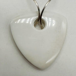 Designer Natural White Agate Pendant Bead 8699