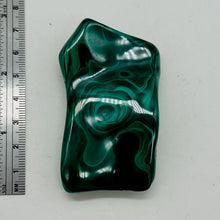 Load image into Gallery viewer, Malachite 78g Polished Gemstone FreeForm Worry Stone | 40x42x12mm | Green |
