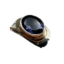 Load image into Gallery viewer, Lavender Iolite Oval Sterling Silver Ring Size 7.75 Gemstone Jewelry Making
