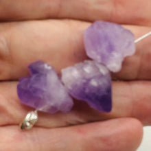 Load image into Gallery viewer, Amethyst Crystals Parcel Natural | 20x15x14 to 18x15x14mm | Purple | 3 Beads
