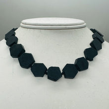 Load image into Gallery viewer, Black Stone - Africa Hexagon Bead Strand | 17x15x5mm | Black Matte | 22 Beads |
