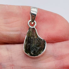 Load image into Gallery viewer, Moldavite 10.99ct Sterling Silver Teardrop Pendant | 1&quot; Long | Green | 1 Pendant
