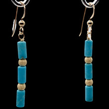 Load image into Gallery viewer, Charming Designer Natural Untreated Turquoise Earrings 14Kgf | 2 inch long |
