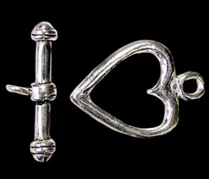 Love 1 Sterling Silver Heart Toggle Clasp 7936