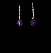 Load image into Gallery viewer, Unique Amethyst and 14Kgf Stiletto Earrings 5703
