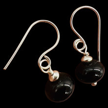 Load image into Gallery viewer, Rainbow Obsidian Round Bead and Sterling Silver Earrings
