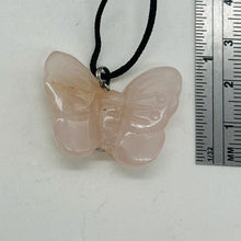 Load image into Gallery viewer, Rose Quartz Stone Butterfly Pendant | 1&quot; Long | Pink | 1 Pendant Necklace |
