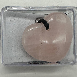 Rose Quartz Loving Heart Pendant | 1' Long | Pink | 1 Pendant Necklace