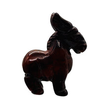 Load image into Gallery viewer, Hand Carved Red Donkey Burro Figurine Statue Collectible Gift | 40x35x15mm | Red
