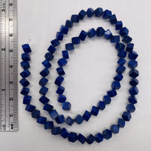 Load image into Gallery viewer, Wow Indigo Blue Lapis Diagonal Drill Cube Bead Strand 104317
