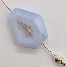 Load image into Gallery viewer, Druzy Blue Chalcedony Designer Pendant Bead | 24cts | 25x22x7mm | 1 Bead |
