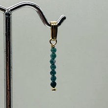 Load image into Gallery viewer, Sapphire AAA Faceted Bead Yellow Gold Pendant | Blue, Dark Blue | 1" Long|
