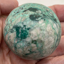 Load image into Gallery viewer, Azurite Display Sphere | 1 7/8&quot; | Green White | 171g | 1 Collector&#39;s Item |
