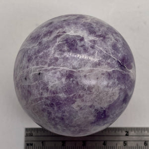 Lepidolite 209g Round Collector's Sphere | 2" | Purple White | 1 Sphere |