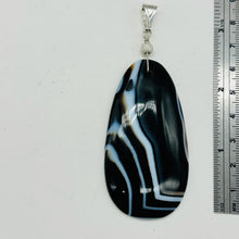 Load image into Gallery viewer, Stunning Black and White Sardonyx Sterling Silver Pendant | 3 1/4&quot; Long |
