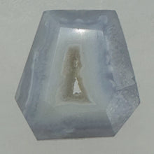 Load image into Gallery viewer, Chalcedony Druzy 27ct Designer Cut Pendant Bead| 22x21x8mm| Blue|1 Pendant Bead|
