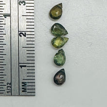 Load image into Gallery viewer, Sapphire AAA Faceted 2.2cts Parcel Briolette Beads | 6x4 to 5x4mm | Green | 5 |
