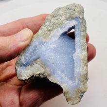 Load image into Gallery viewer, Chalcedony 231g Natural | 4x2 1/2x1x1/2&quot; | Blue White Gray | 1 Specimen
