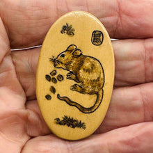 Load image into Gallery viewer, Chinese Year of the Rat Pendant Bead | 2&quot; Long | Tan, Brown | 1 Pendant Bead |
