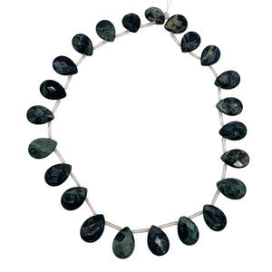 Green Kambaba Jasper Faceted Briolette Bead Strand 107304