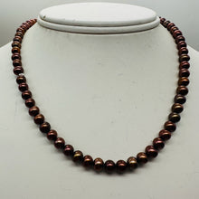 Load image into Gallery viewer, Chocolate Cocoa Smooth Round Fresh Water Pearls Strand | 6mm | 72 Pearls |
