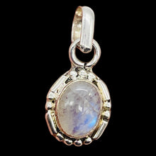 Load image into Gallery viewer, Moonstone Sterling Silver Drop Pendant | 3/4&quot; Long | White | 1 Pendant |
