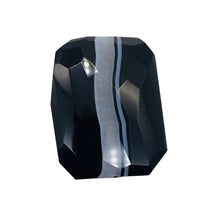 Load image into Gallery viewer, Onyx Flat Faceted Rectangular Pendant Bead | 50x48x14mm | Black White | 1 Bead |
