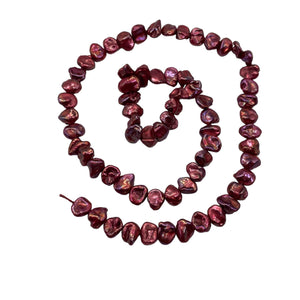 Warm Copper 8x7x5 to 9x6x6mm Keishi Pearl Strand 108087