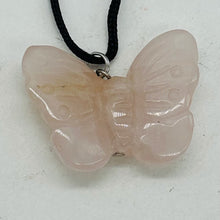 Load image into Gallery viewer, Rose Quartz Stone Butterfly Pendant | 1&quot; Long | Pink | 1 Pendant Necklace |
