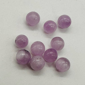Kunzite AAA Round Bead Parcel | 6mm | Lavender | 8 Beads |