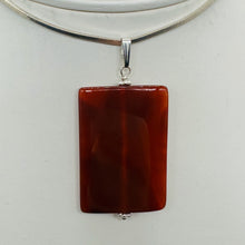 Load image into Gallery viewer, Carnelian Rectangle Cut 14kgf Pendant | 2&quot; Long | 37x22mm (Carnelian) | Orange |
